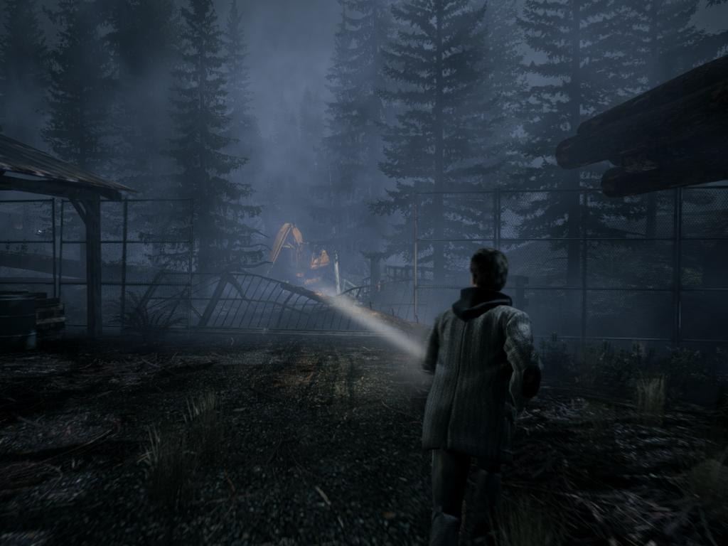 Alan Wake in Forrest by Night
